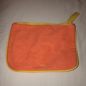 Orange makeup bag